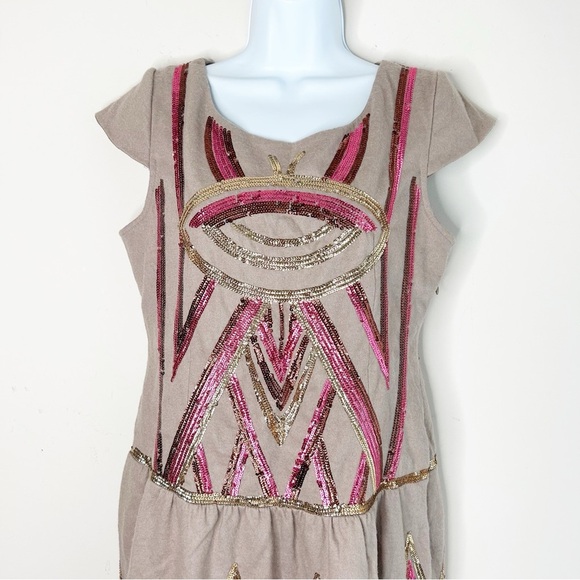 Kenzo Women’s Sequin Mini Dress Brown Size XL - Picture 7 of 16